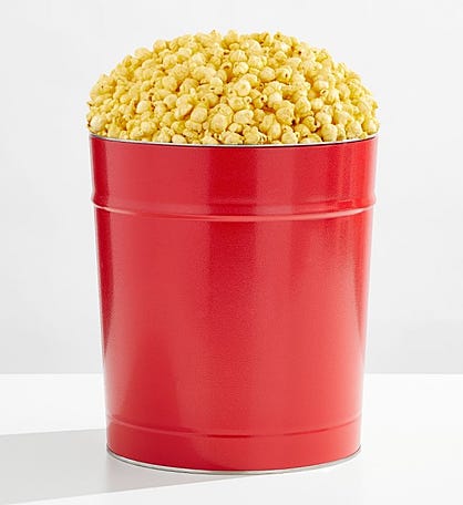 Simply Red 3-1/2 Gallon Butter Popcorn Tin